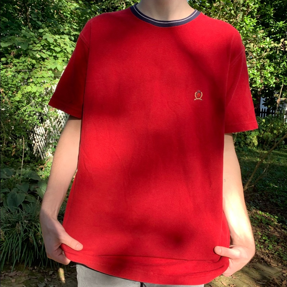 Tommy Hilfiger Stripe neck Tee 🎁